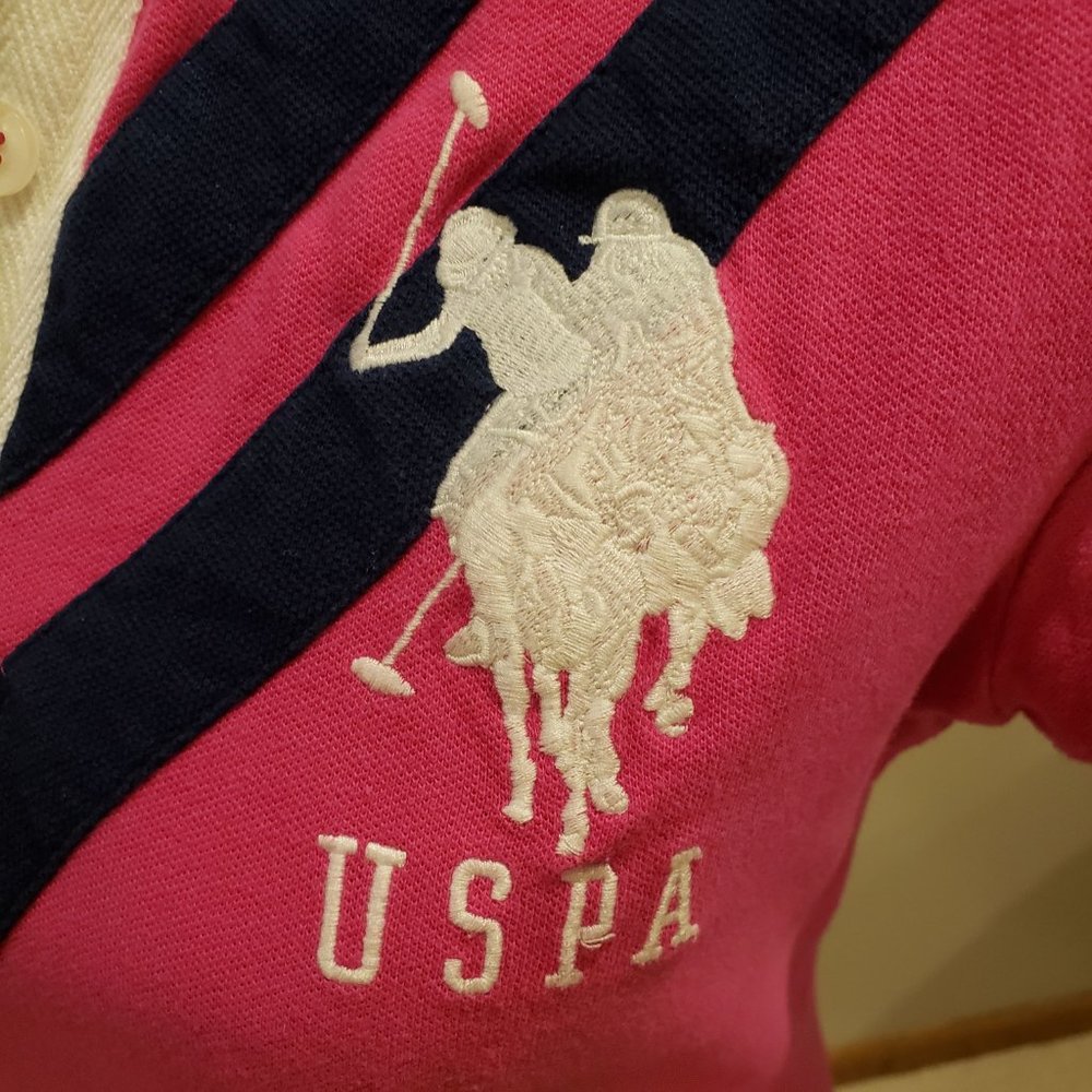 U.S. Polo Assn. Fuchsia Polo Shirt Size L - Picture 5 of 6